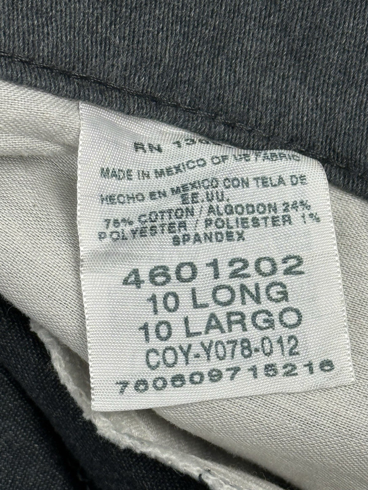 Lee Relaxed Fit Grey Trousers Size 10 Long