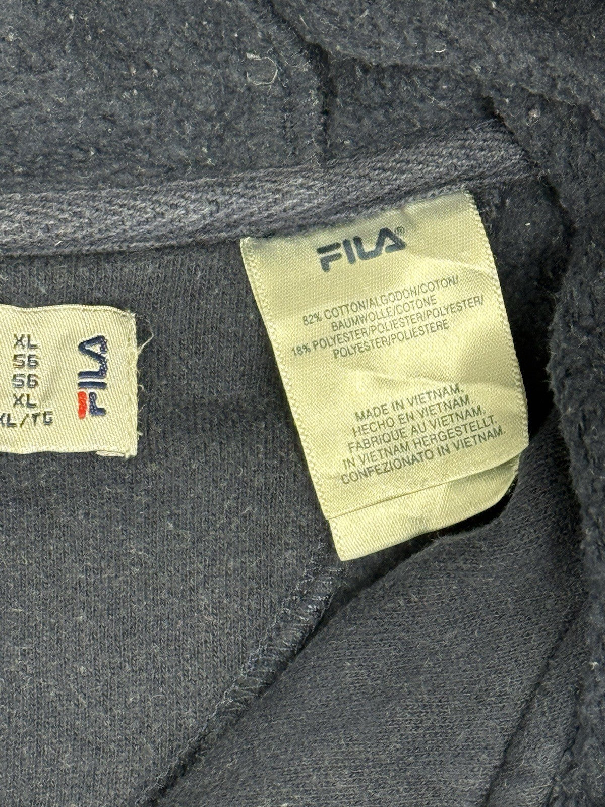 Fila Blue  Retro Zip Hoodie Jacket XL