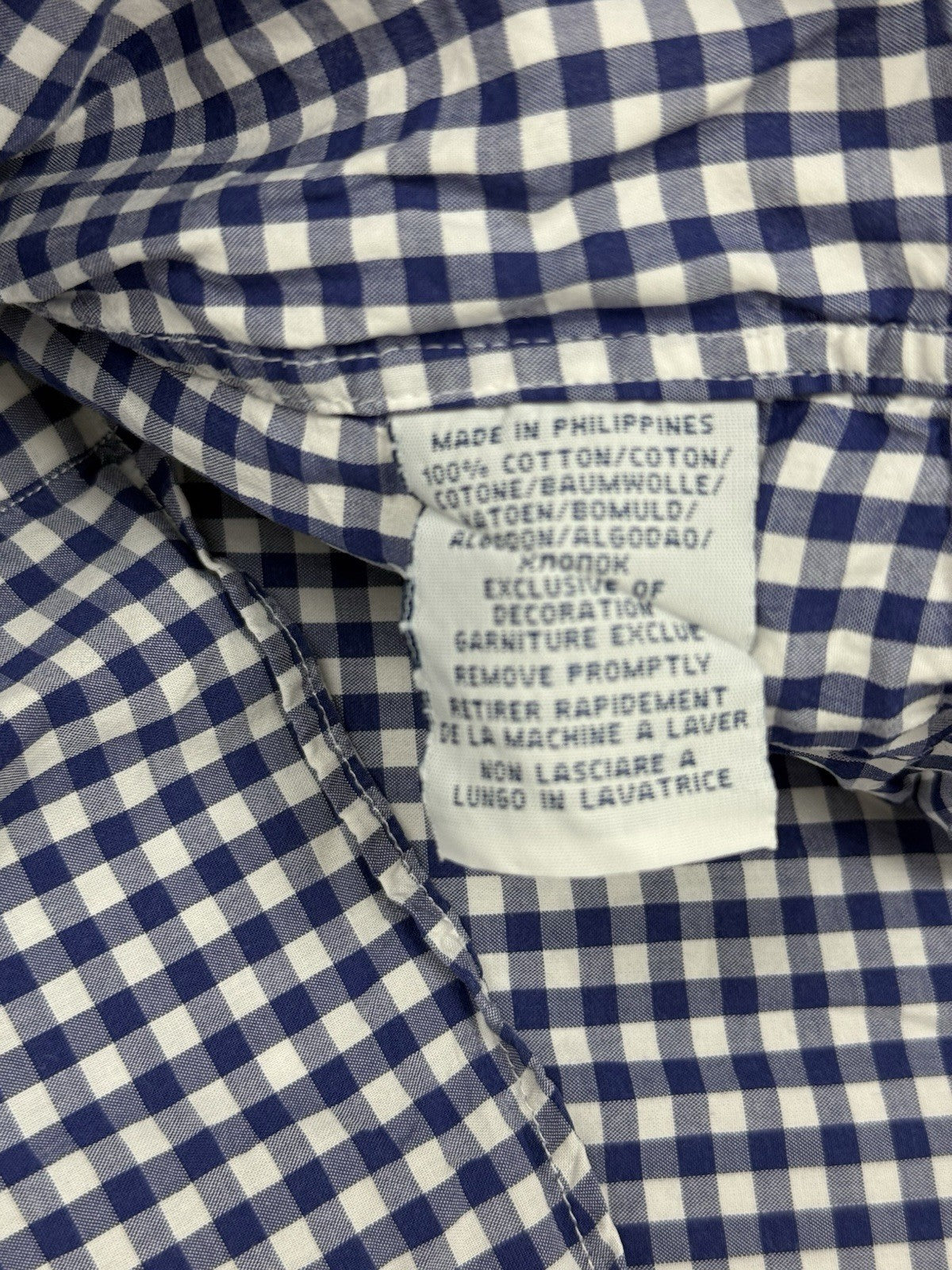 Polo Ralph Lauren Blue Check Shirt Custom Fit Large