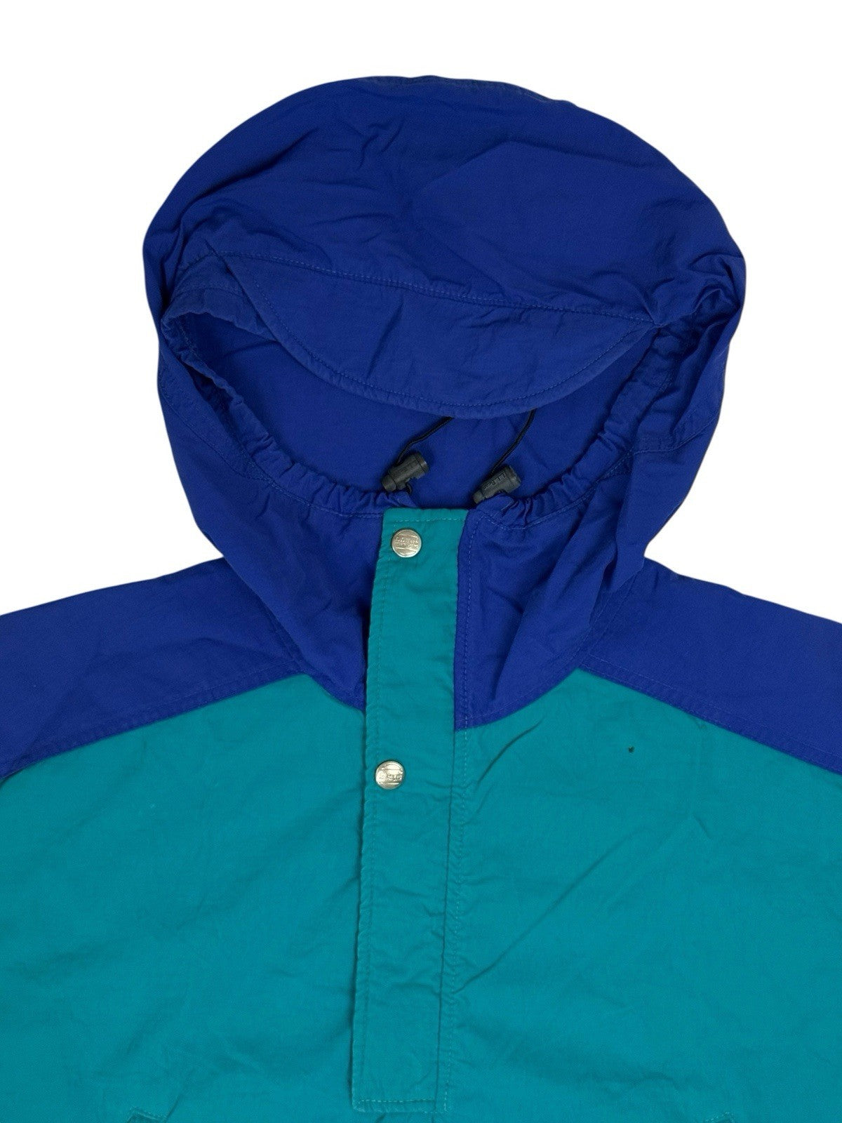 LL Bean Green Nylon Pullover Anorak Poncho Medium