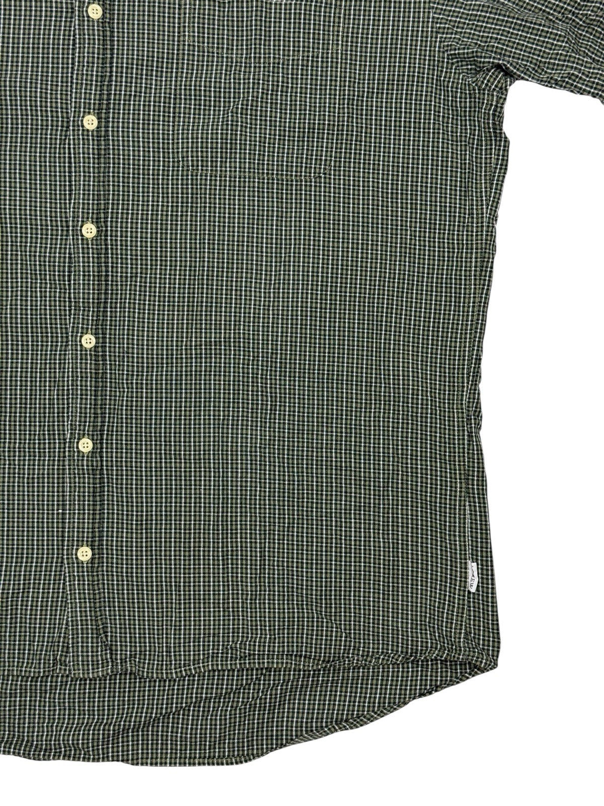 J Crew Green Check Cotton Collared Shirt XL