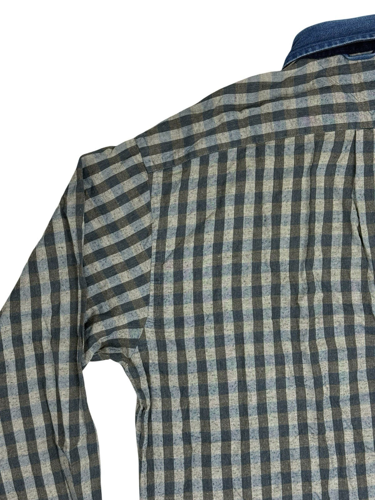 Tommy Hilfiger Blue Check Retro Collared Shirt Large