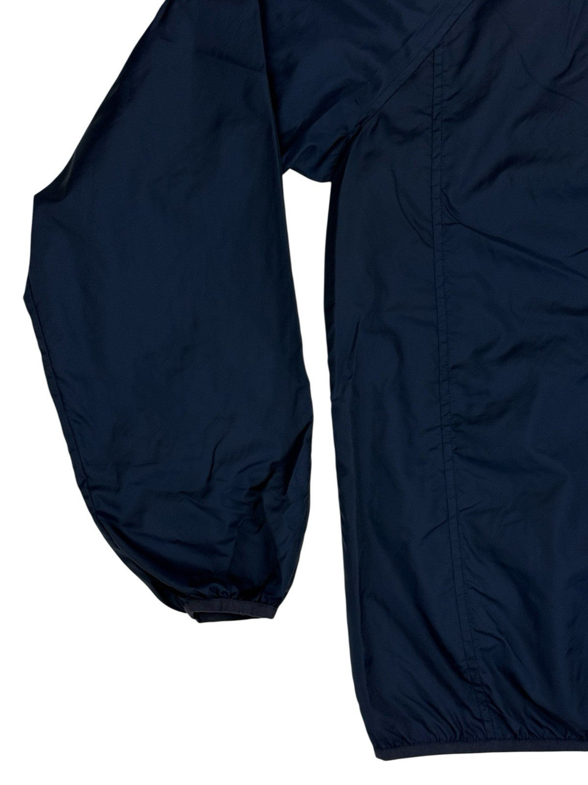 LL Bean Blue Zip Hooded Windbreaker Jacket Large