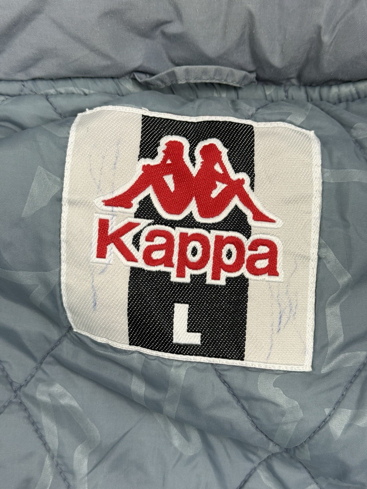 Kappa Blue Retro Padded Zip Jacket Large