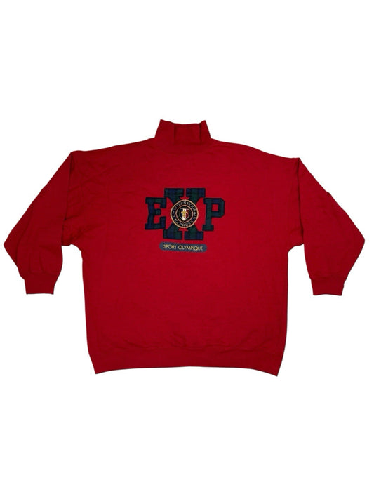 Internationale Express Red 90s Turtleneck Jumper XL