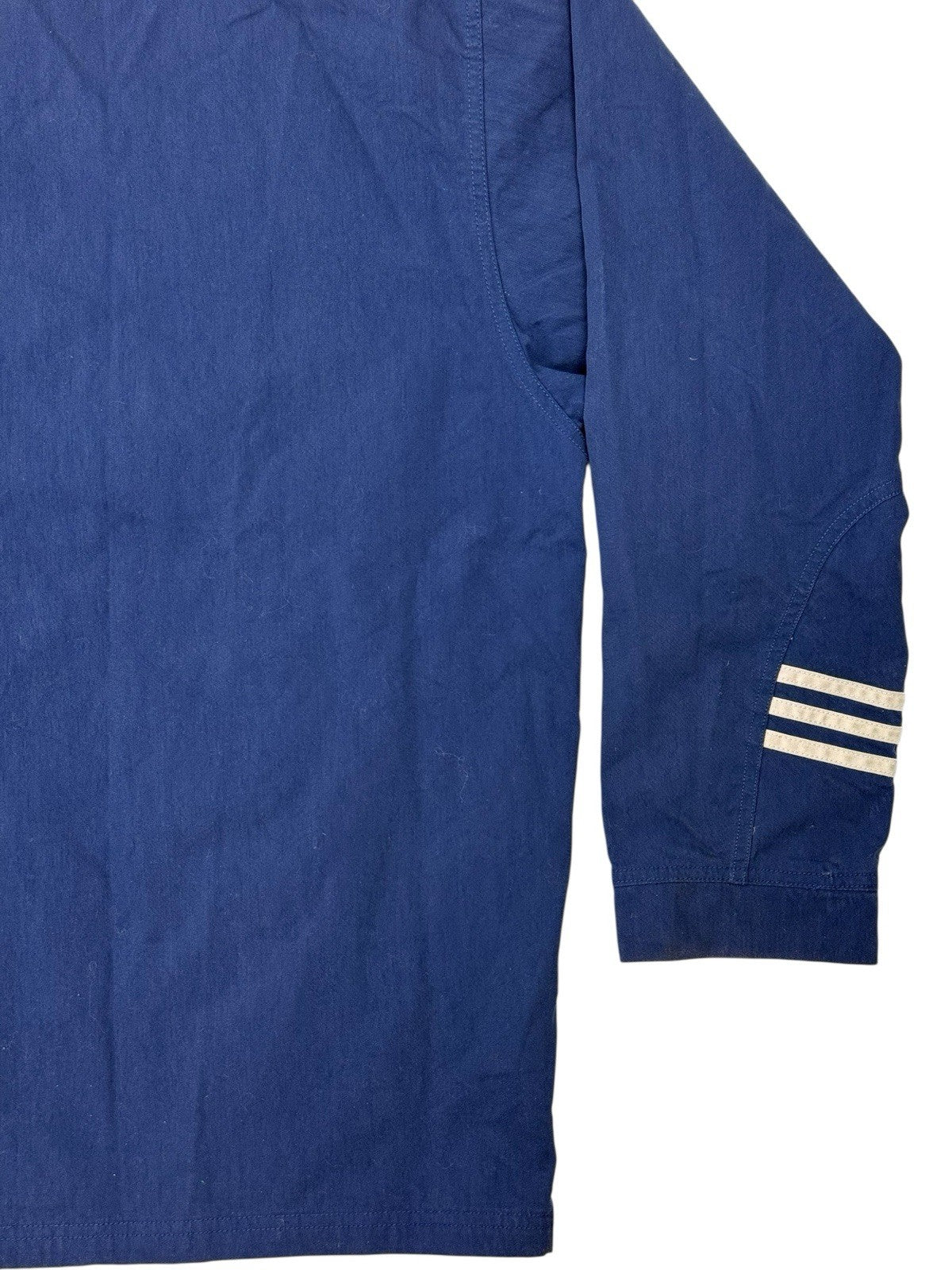 Adidas Vintage Blue Zip Lined Jacket Large