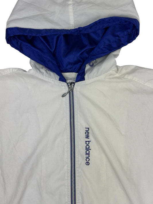 New Balance Retro White Zip Hoodie Track Jacket Large
