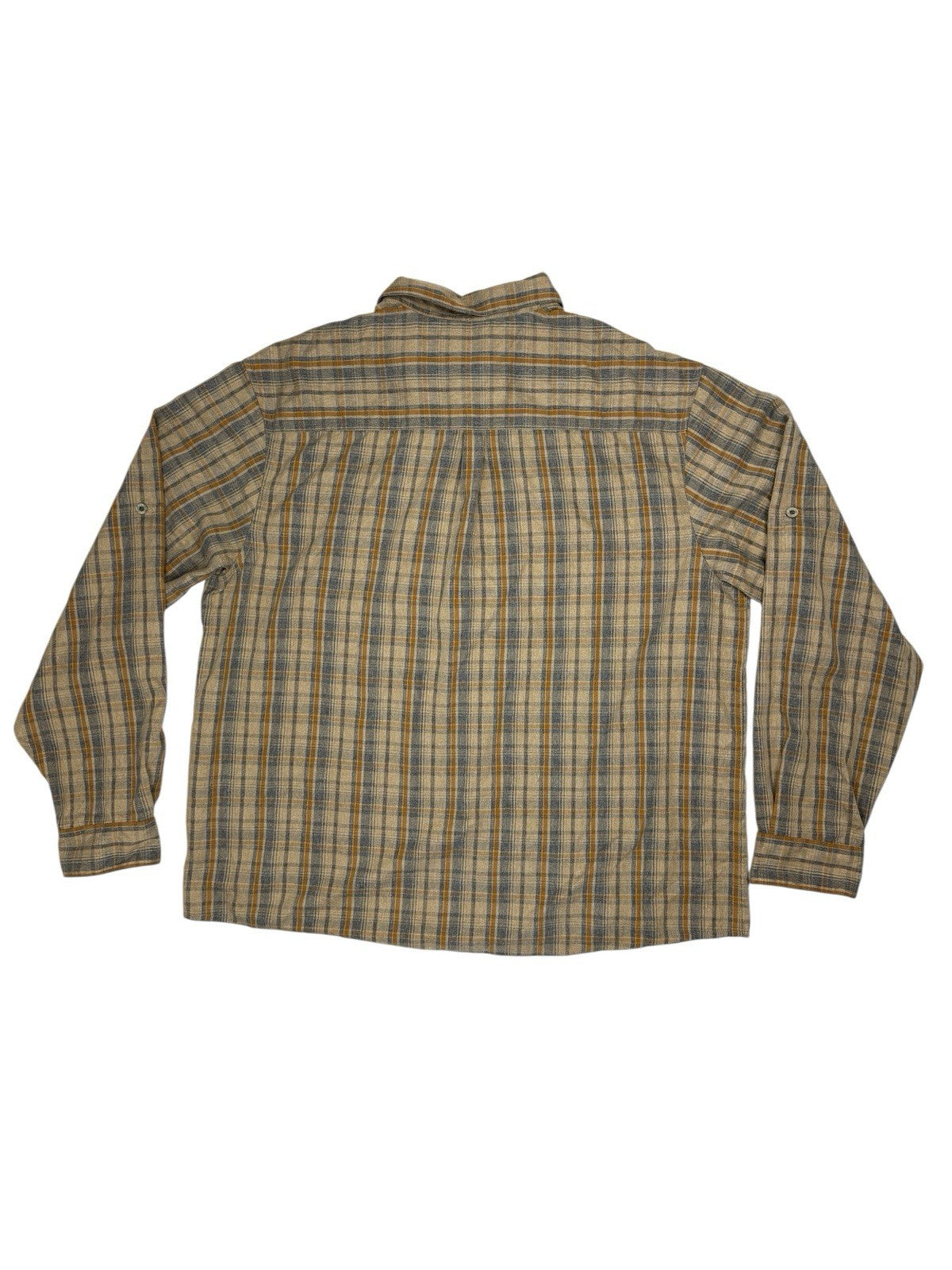 Wrangler Outdoor Series Beige Plaid Collared Shirt 2XL
