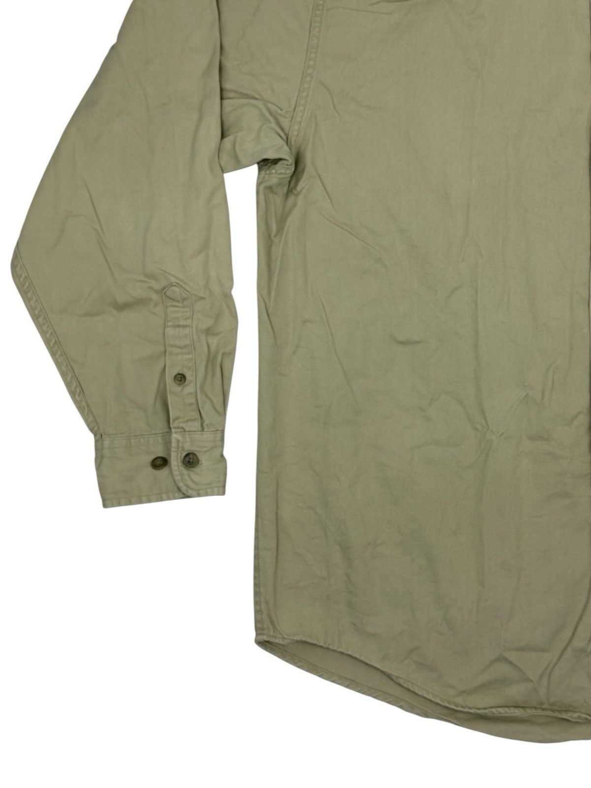 Eddie Bauer Beige Heavy Cotton Collared Shirt Medium