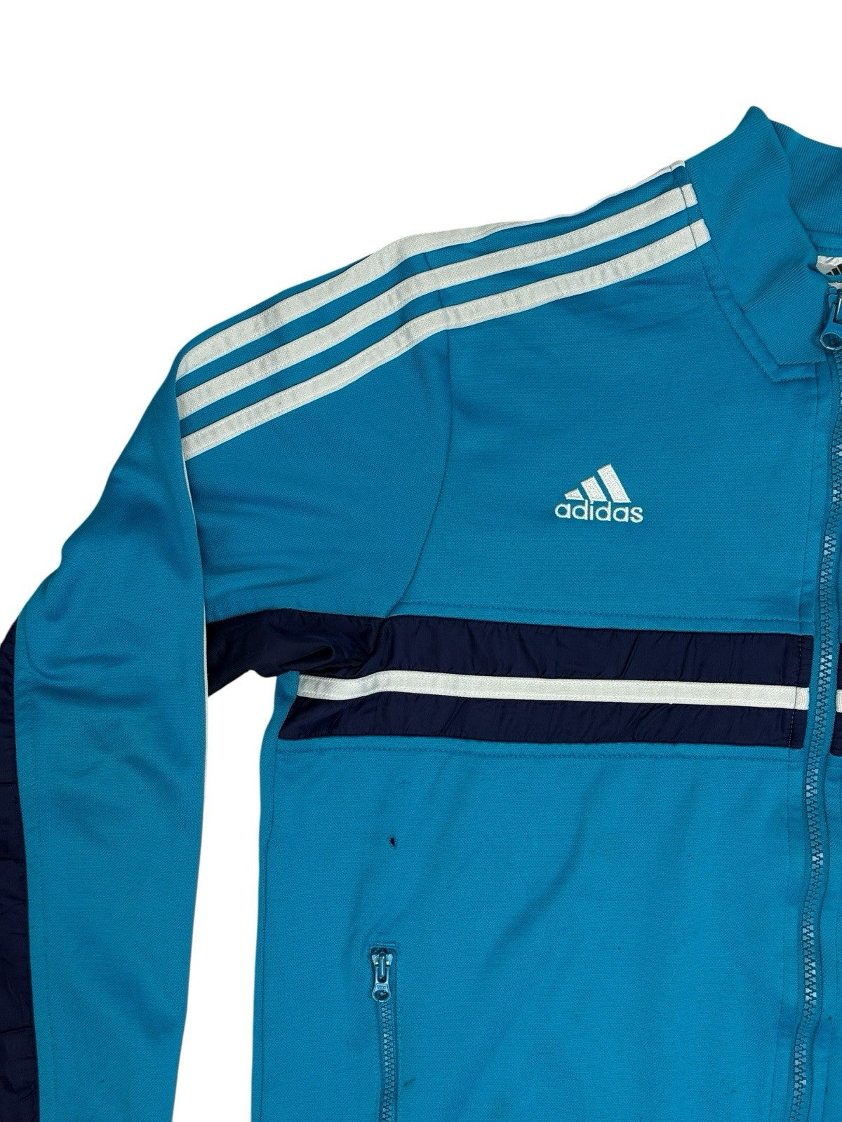 Adidas Real Madrid FC Blue Zip Track Jacket Youth XL (Age 15-16)