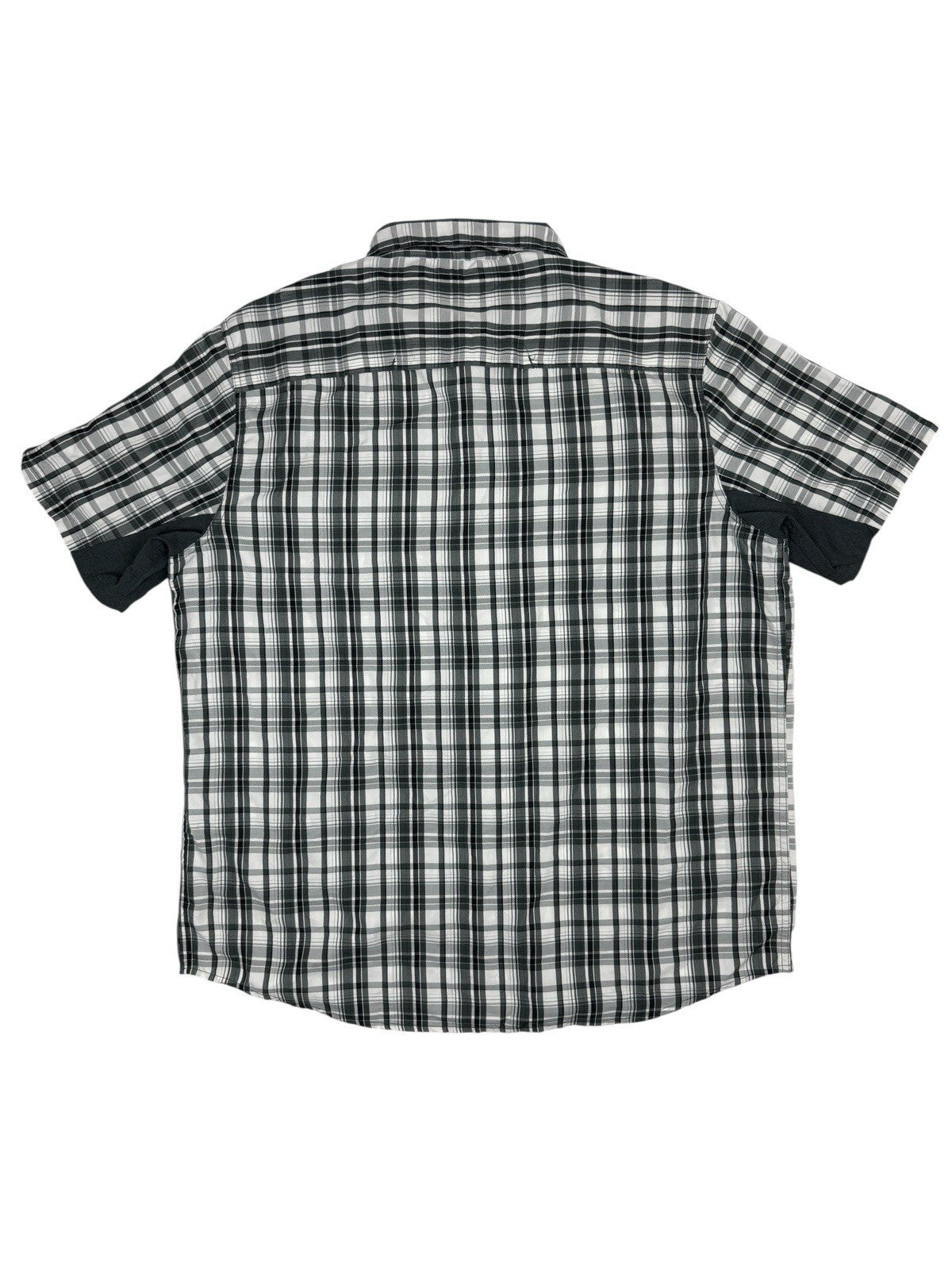 Wrangler Outdoor Grey Plaid Button Up Top XL