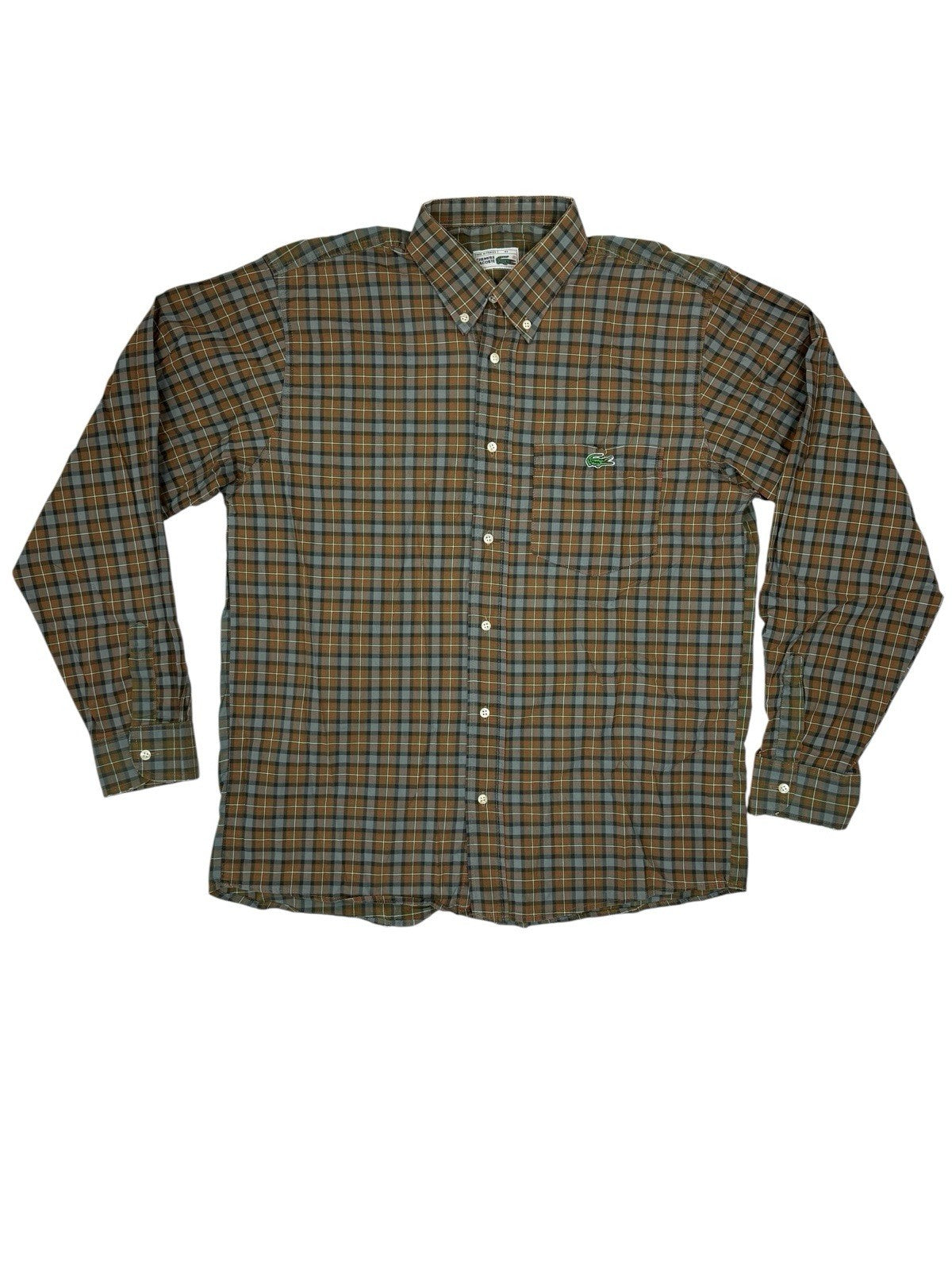 Chemise Lacoste Vintage Multicoloured Plaid Shirt Large