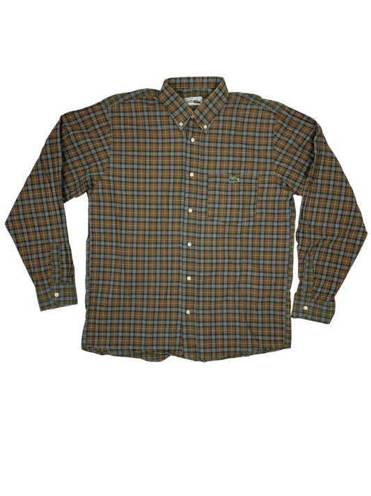 Chemise Lacoste Vintage Multicoloured Plaid Shirt Large
