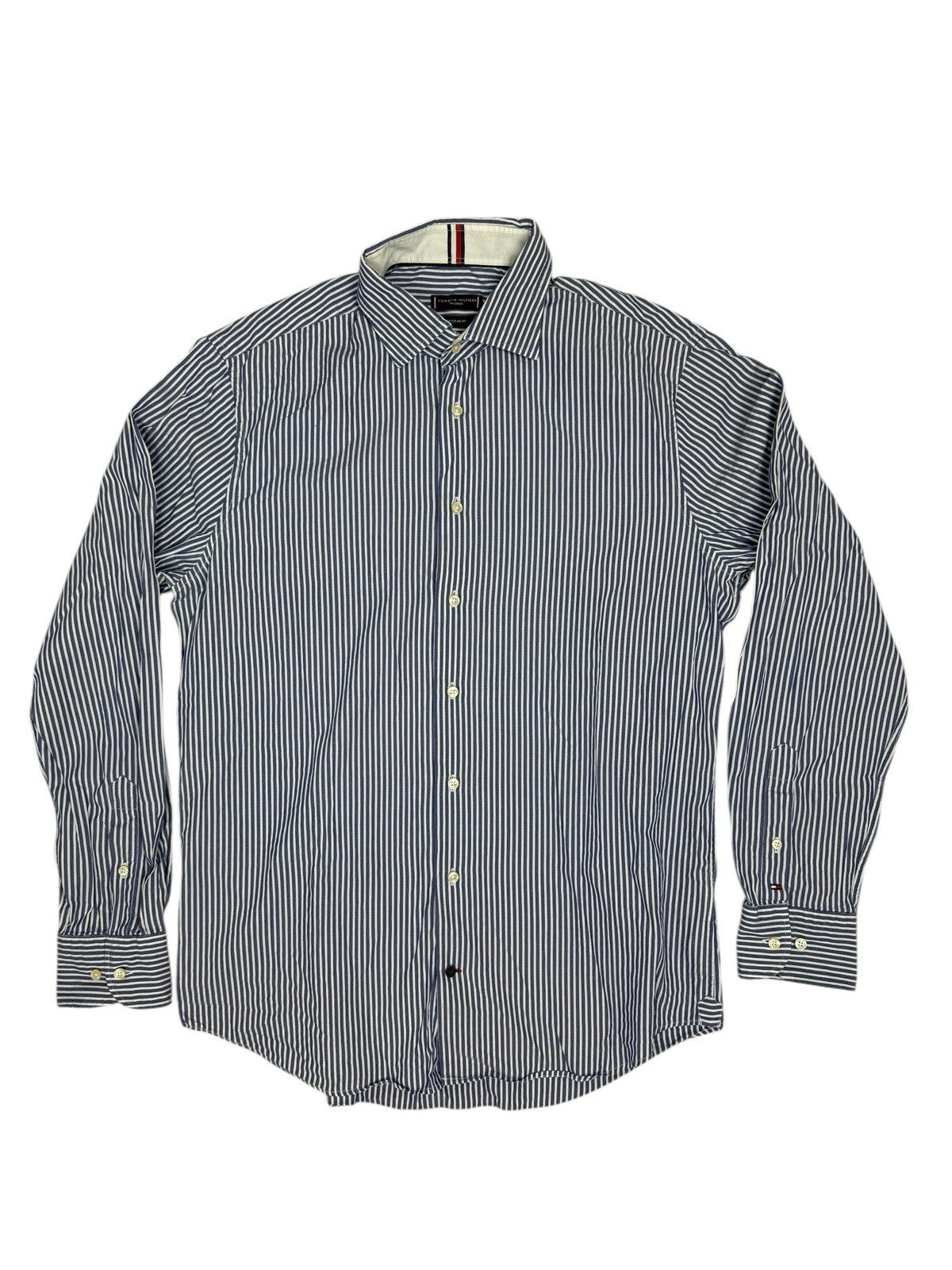 Tommy Hilfiger Blue Striped Shirt 16 Collar