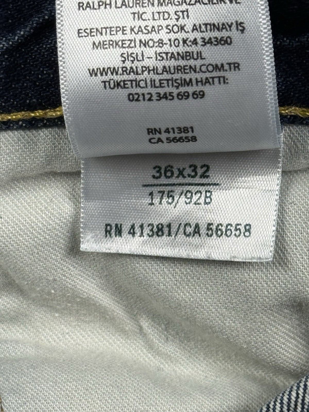 Polo Ralph Lauren Blue Hampton Relaxed Straight Denim Jeans 36W 32L