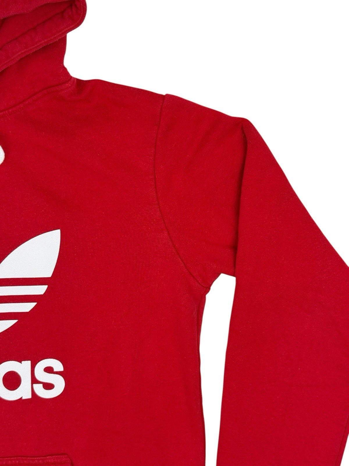 Adidas Red Trefoil Retro Hoodie Large