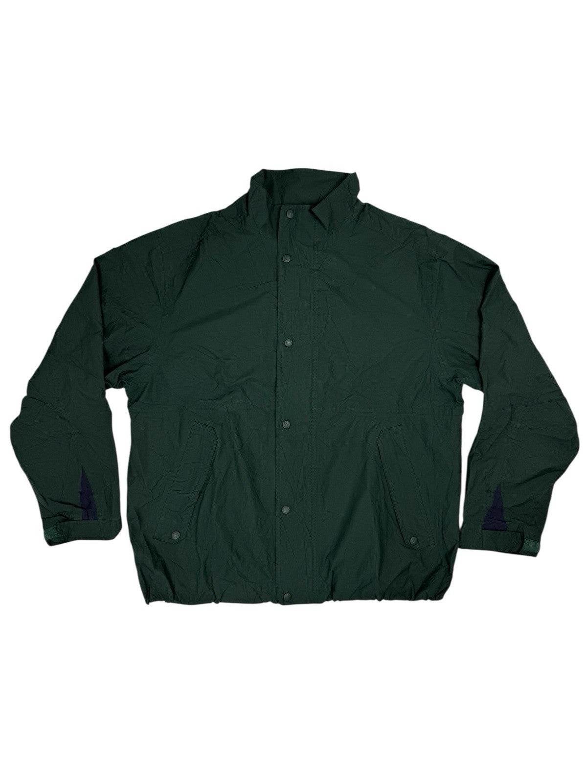 LL Bean Green Retro Zip Windbreaker Jacket XL