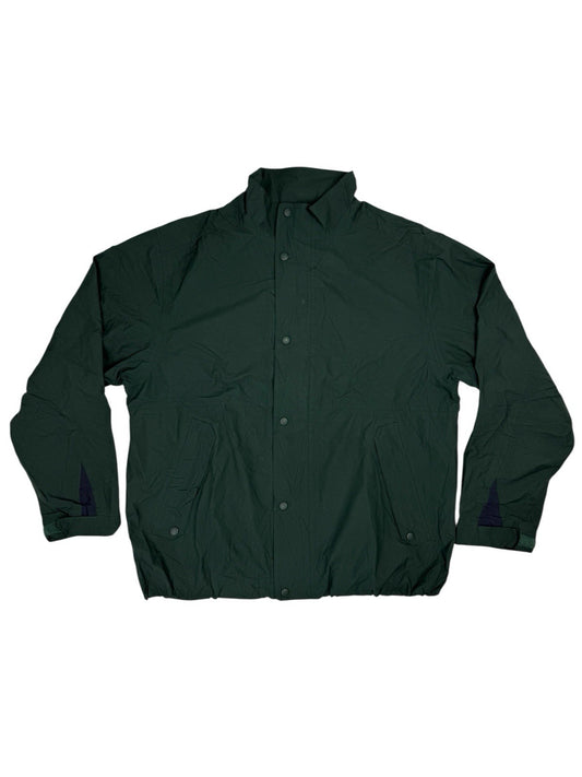 LL Bean Green Retro Zip Windbreaker Jacket XL