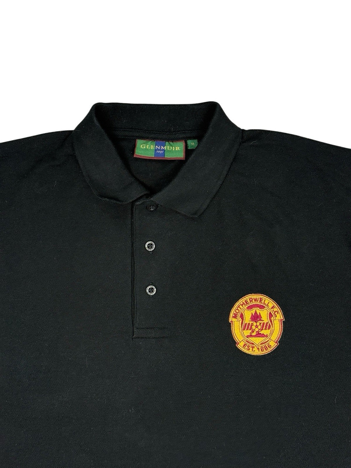 Glenmuir Black Cotton Motherwell FC Polo Top Medium