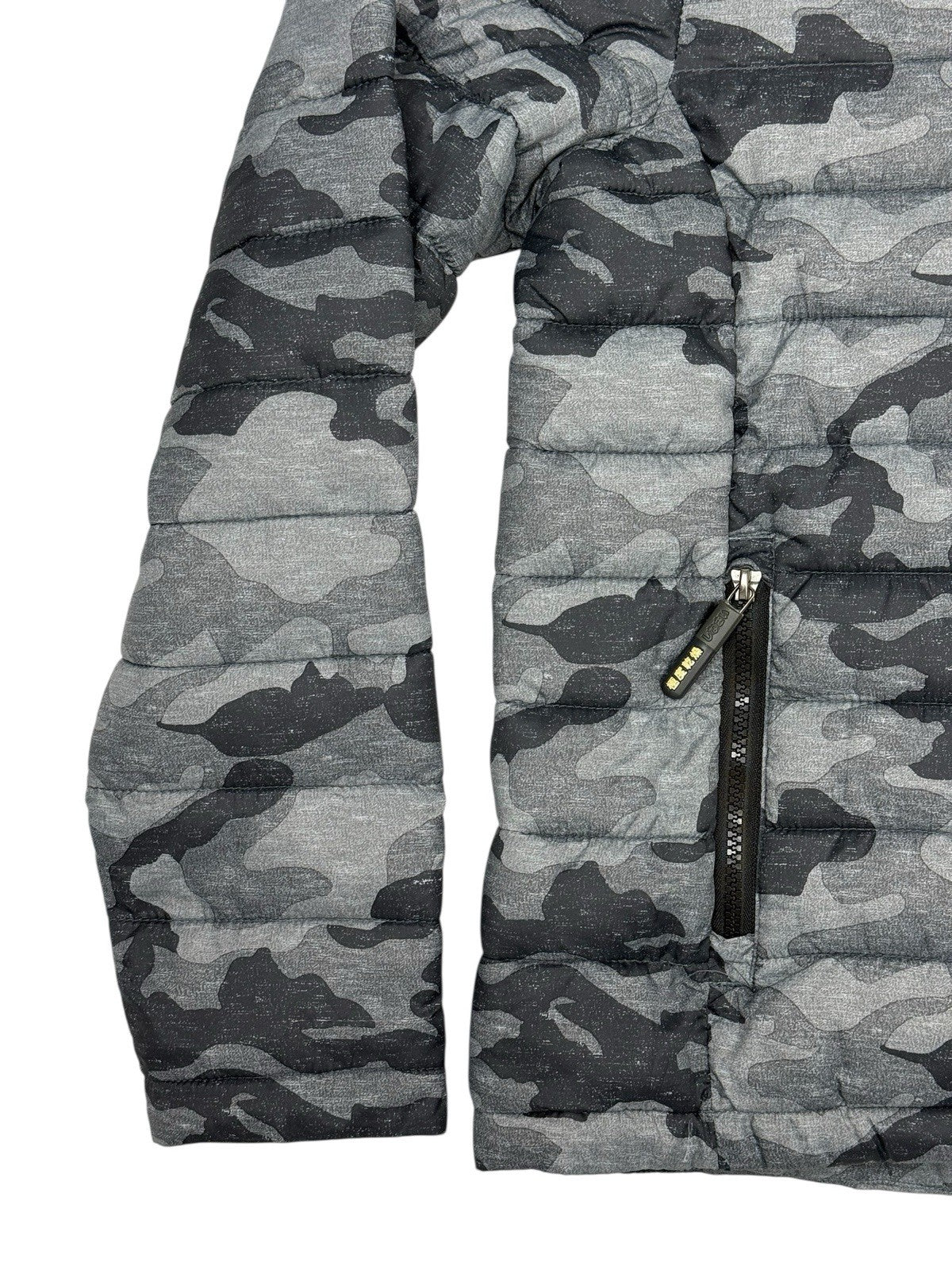 Superdry Grey Camo Fuji Puffer Jacket Medium