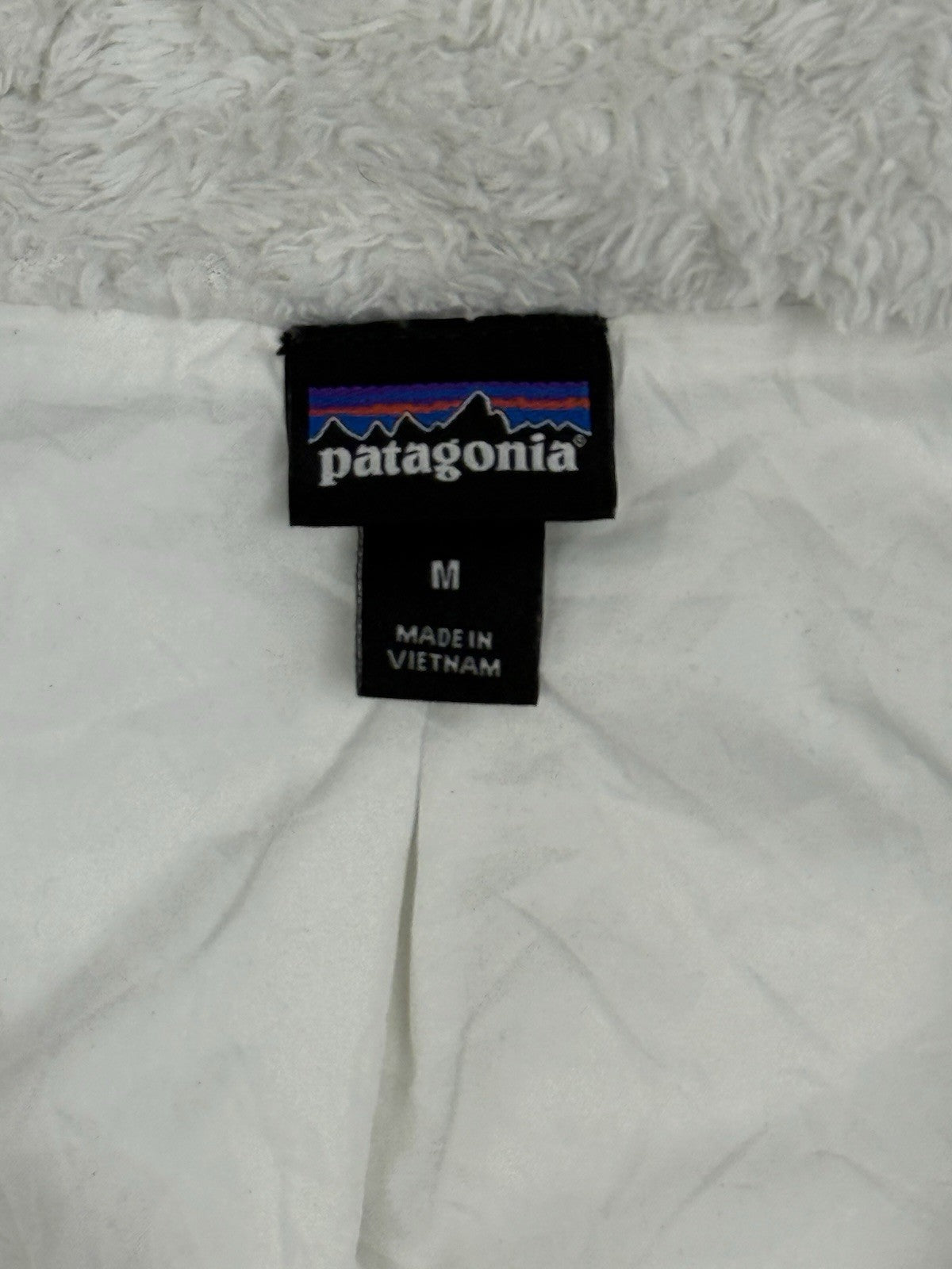 Patagonia White Los Gatos Fleece Gillet Bodywarmer Medium