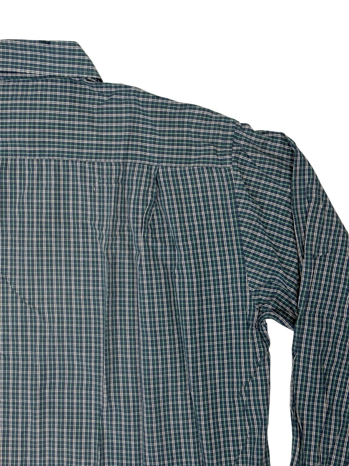 Lacoste Chemise Green Plaid Collared Shirt Large