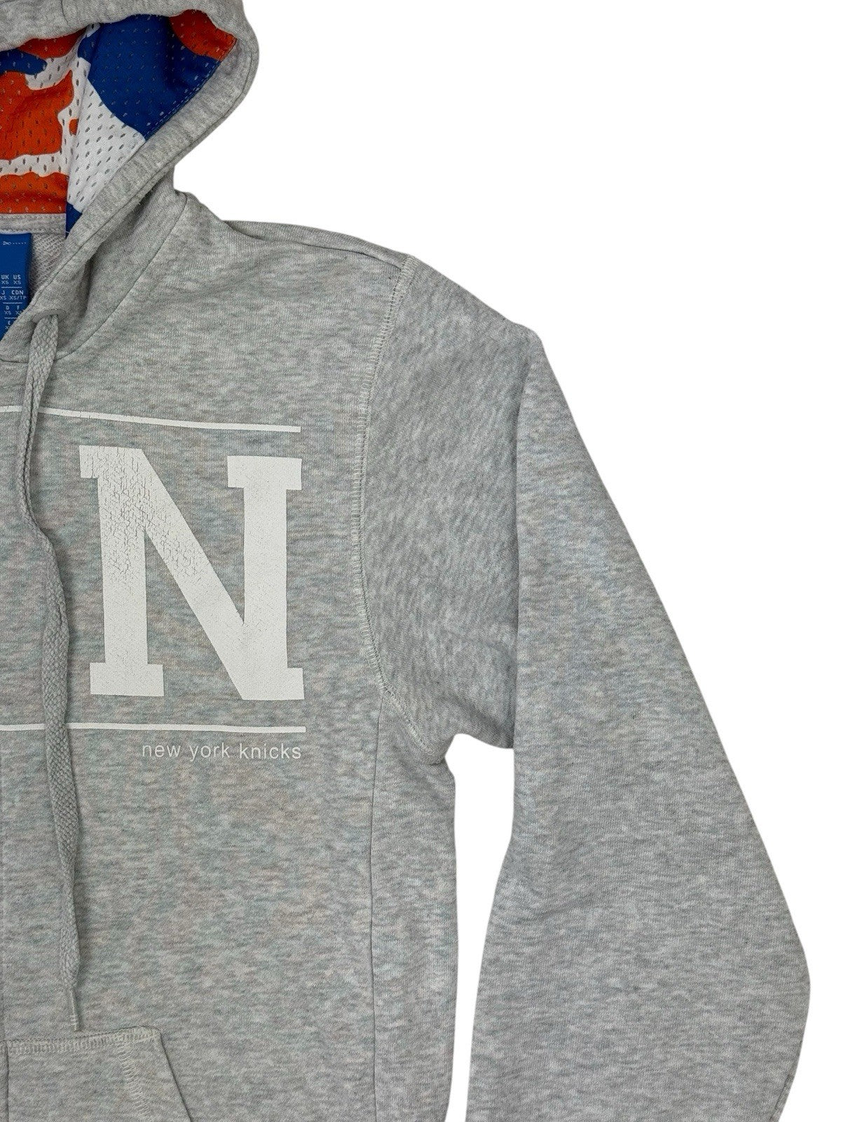 Adidas Grey New York Knicks Zip Hoodie XS