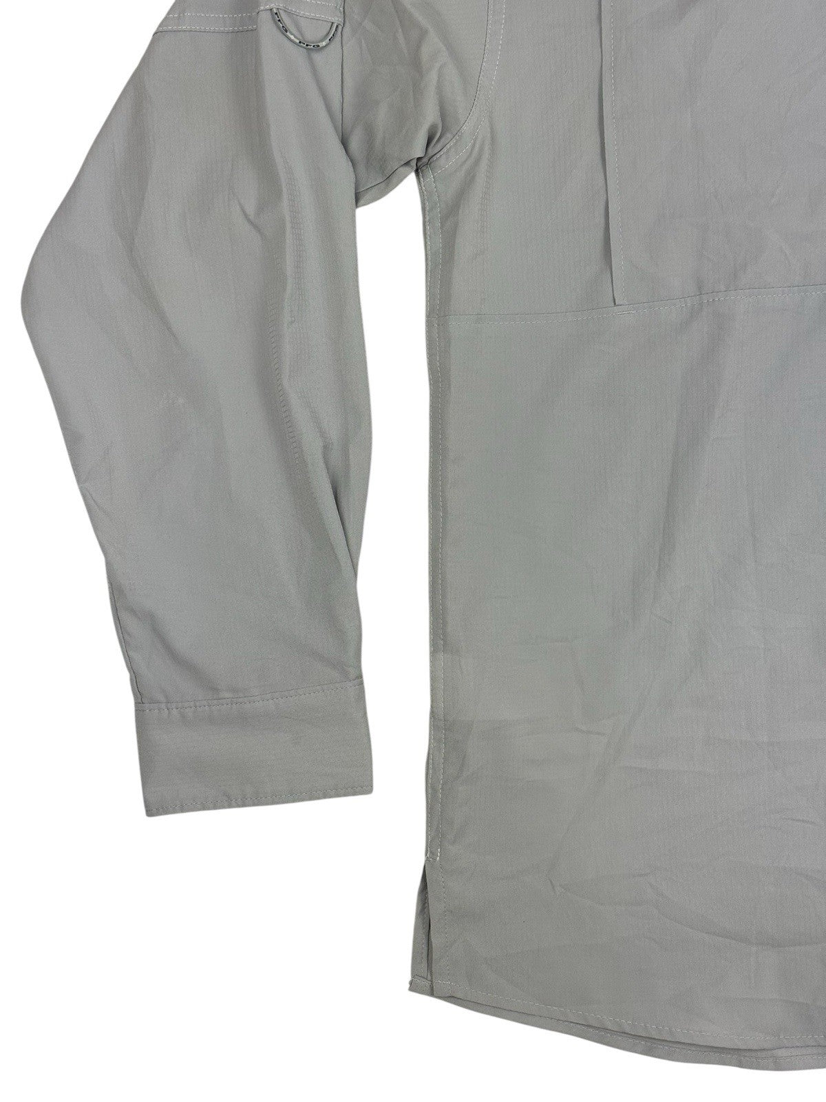 Columbia Grey PFG Polyester Fishing Shirt Large