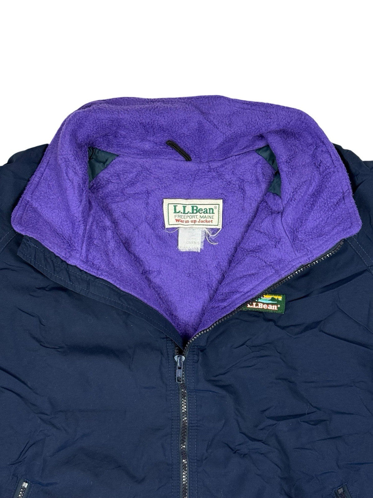LL Bean Blue Vintage Warm Up Zip Jacket XL