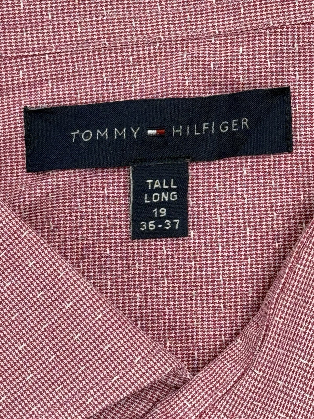 Tommy Hilfiger Pink Long Sleeve Collared Shirt 2XL Tall 19in Collar
