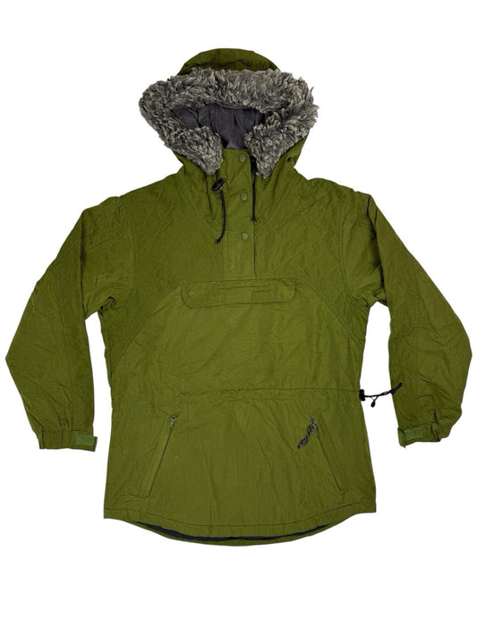 LL Bean Green Vintage Hooded Pullover Jacket Small