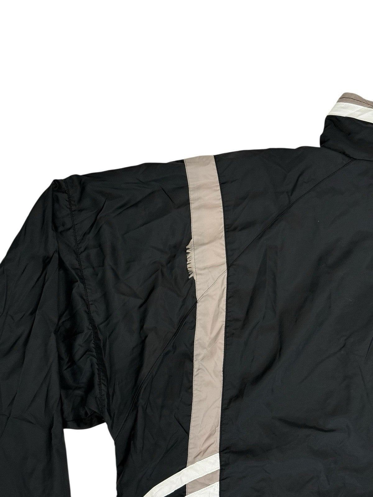 Adidas Vintage Black Nylon Zip Track Jacket Medium