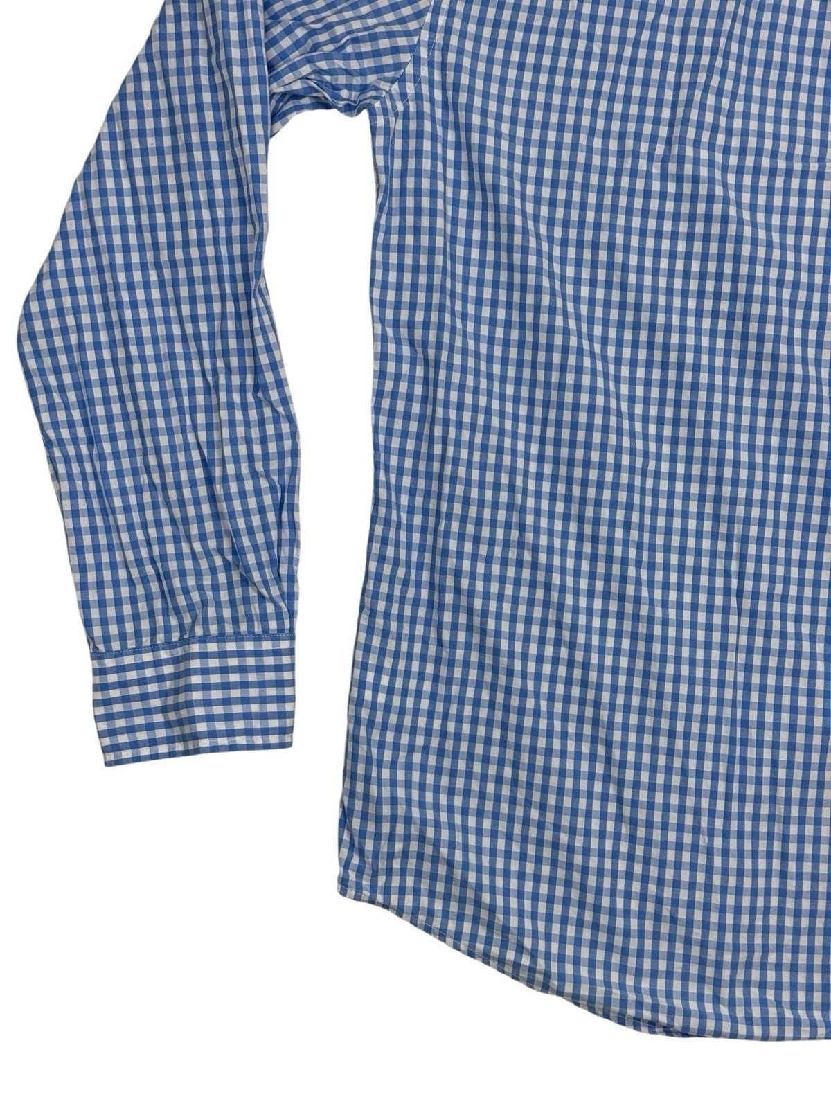 Tommy Hilfiger Blue Check Classic Fit Collared Shirt Large
