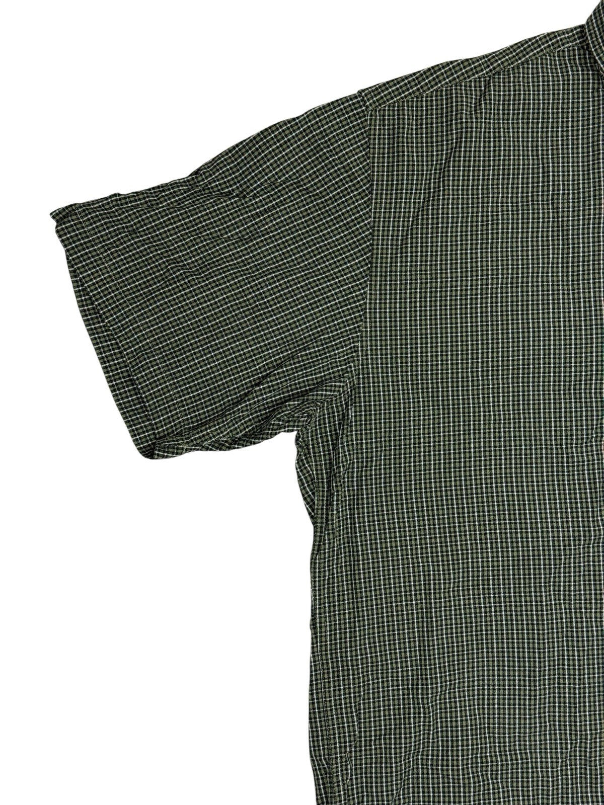 J Crew Green Check Cotton Collared Shirt XL