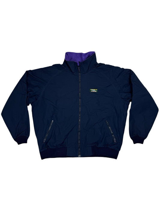 LL Bean Blue Vintage Warm Up Zip Jacket XL
