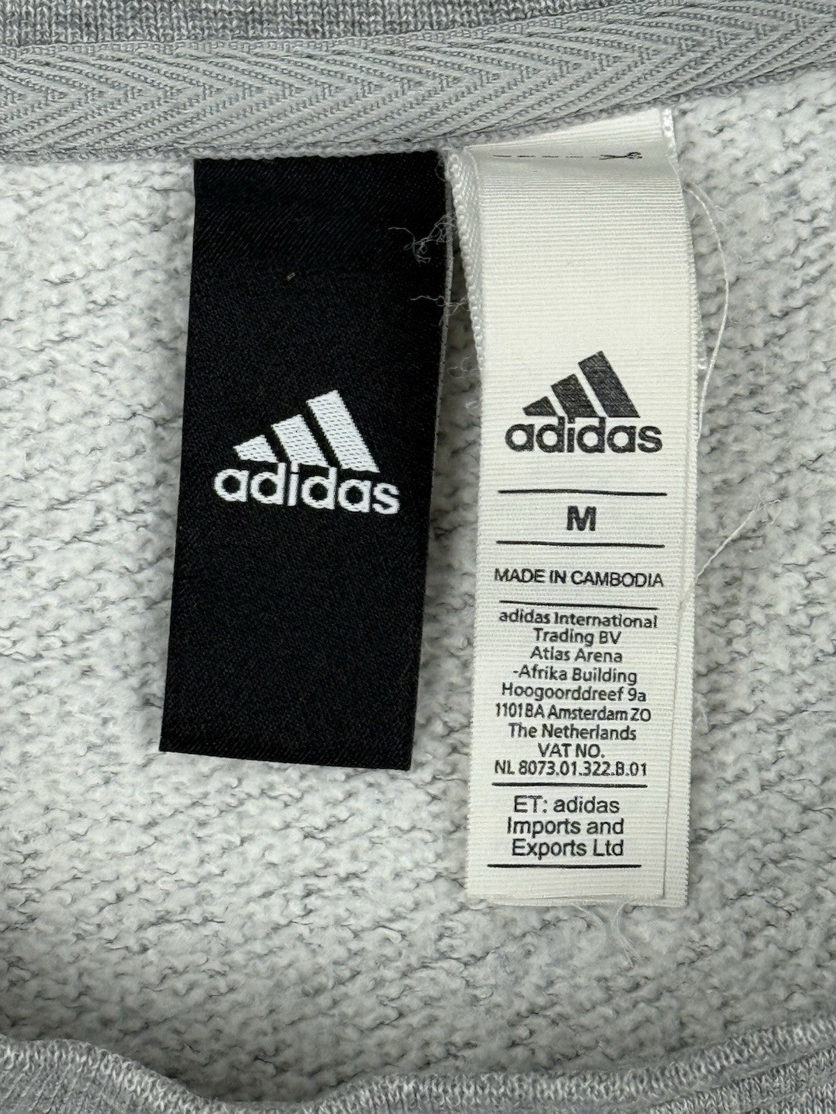 Adidas Grey Big Logo Jumper Medium