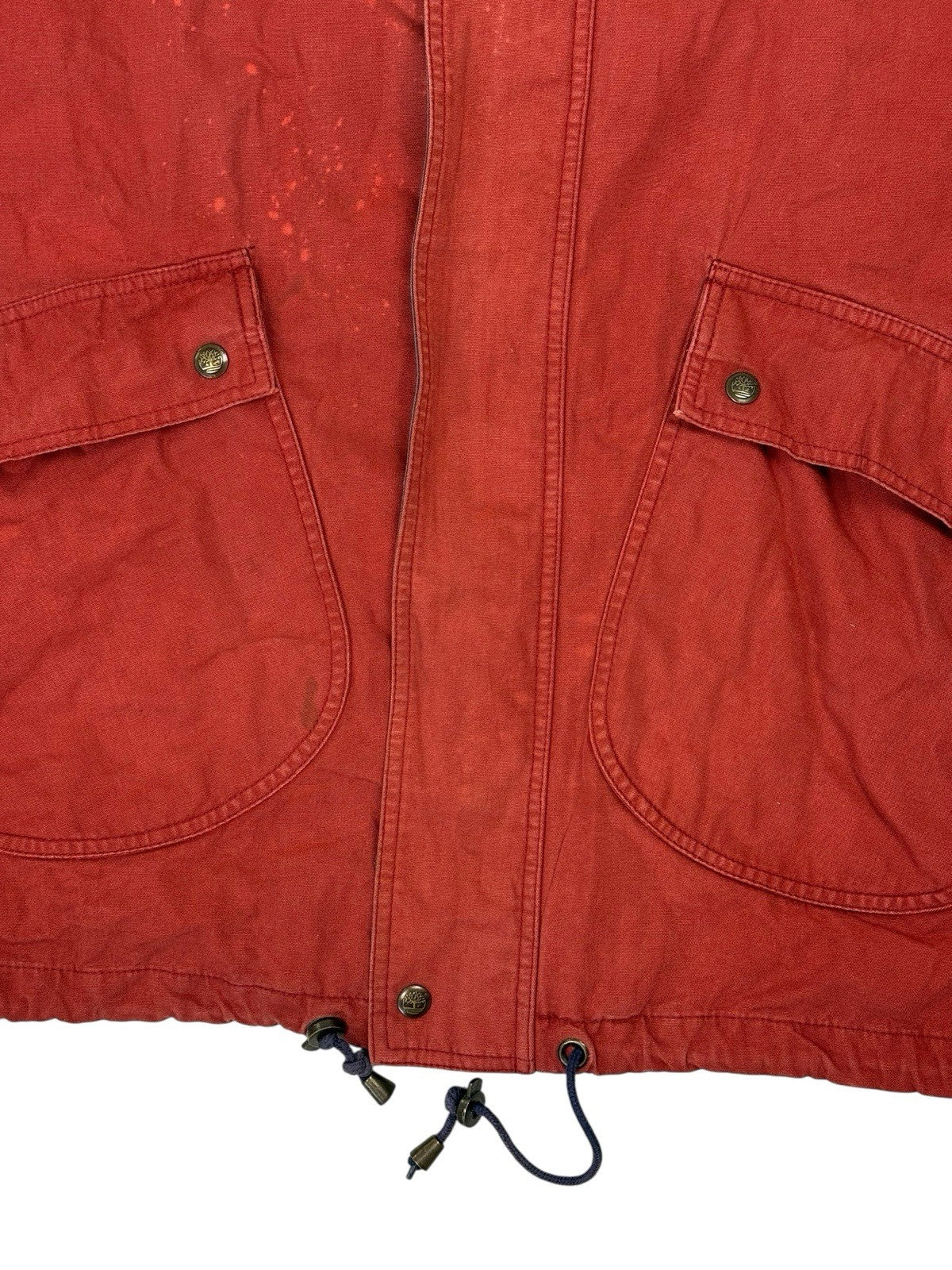 Timberland Retro Orange Weathergear Zip Heavyweight Jacket Medium