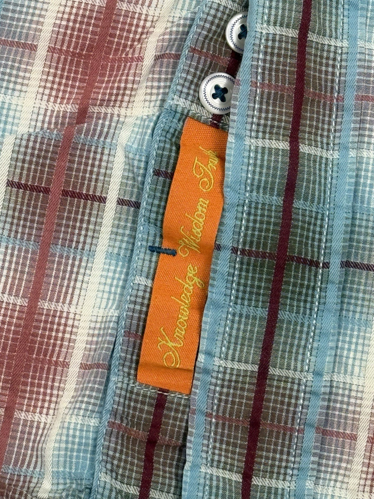 Robert Graham Multi Plaid Cotton Shirt Large