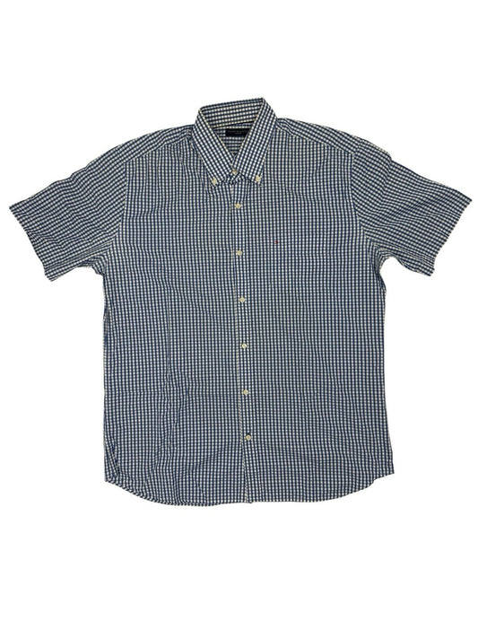 Tommy Hilfiger Blue Check Short Sleeve Shirt Large