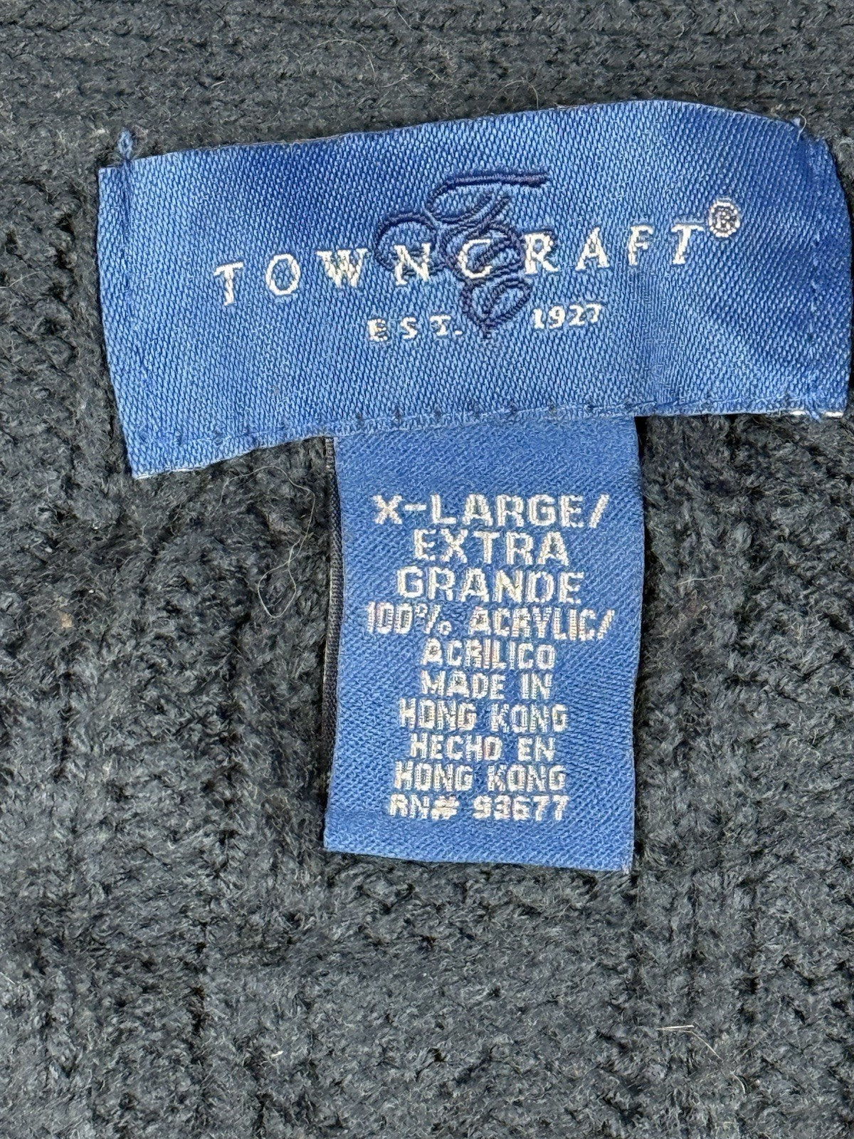 Towncraft Retro Blue Knit Cardigan XL