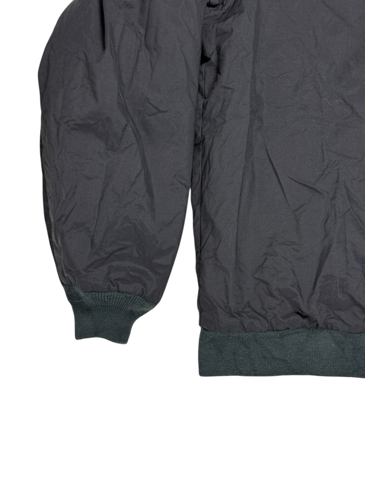 LL Bean Black Zip Fleece Lined Jacket Large