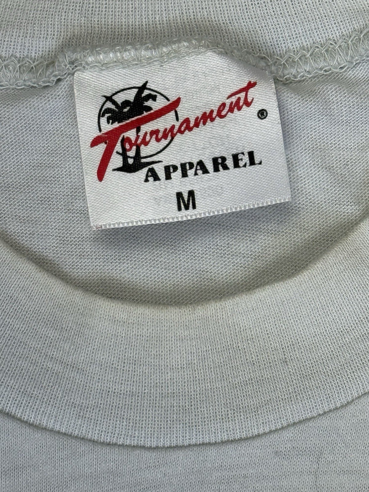 Tournament Apparel Vintage White Print Top  Medium