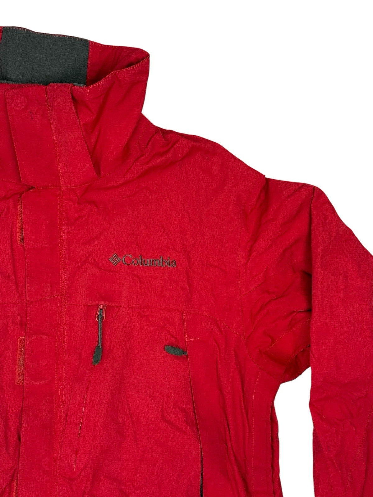 Columbia Red Omni-Tech Zip Rain Jacket Medium