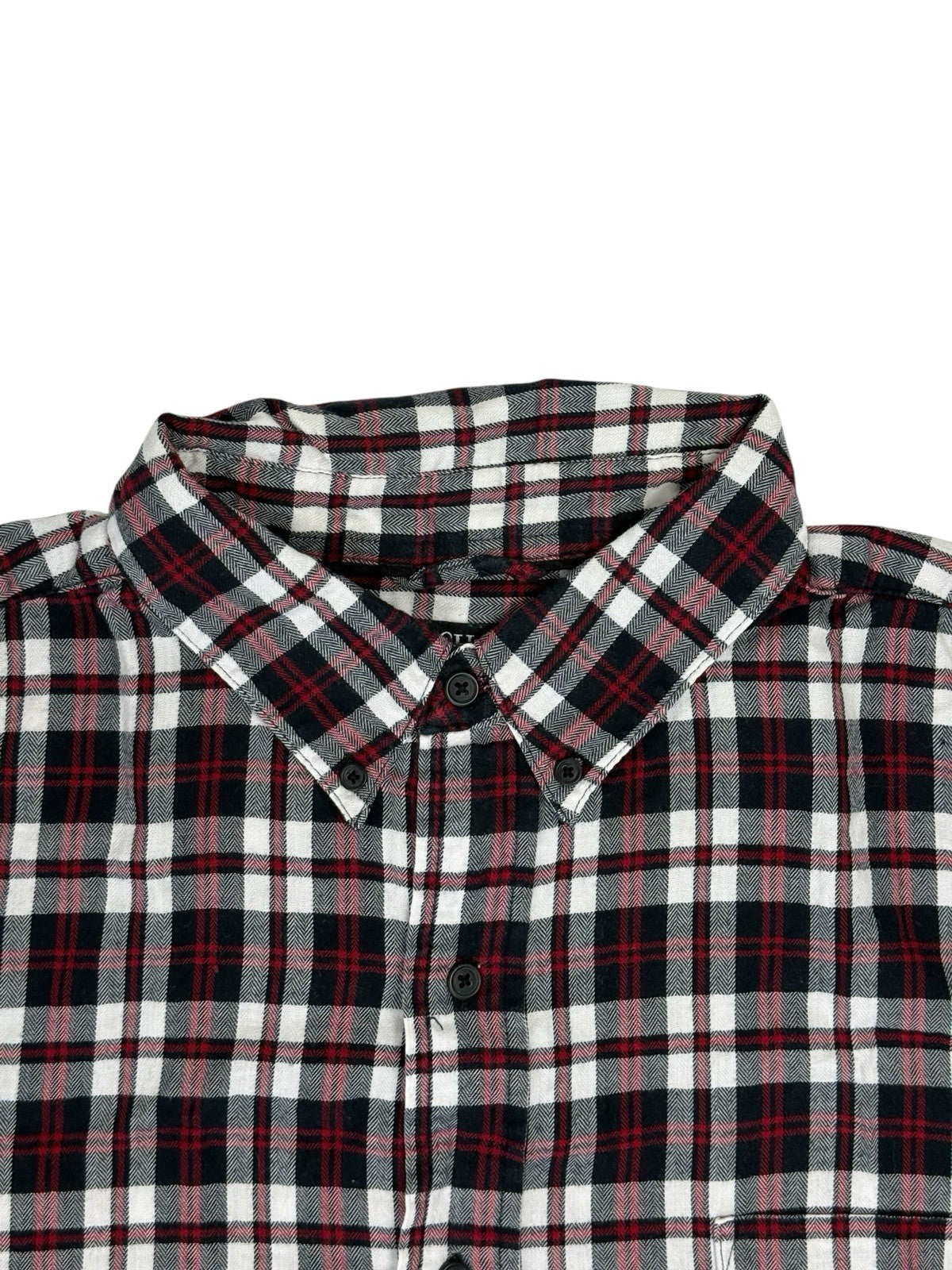 Chaps Red Plaid Cotton Collared Shirt XL