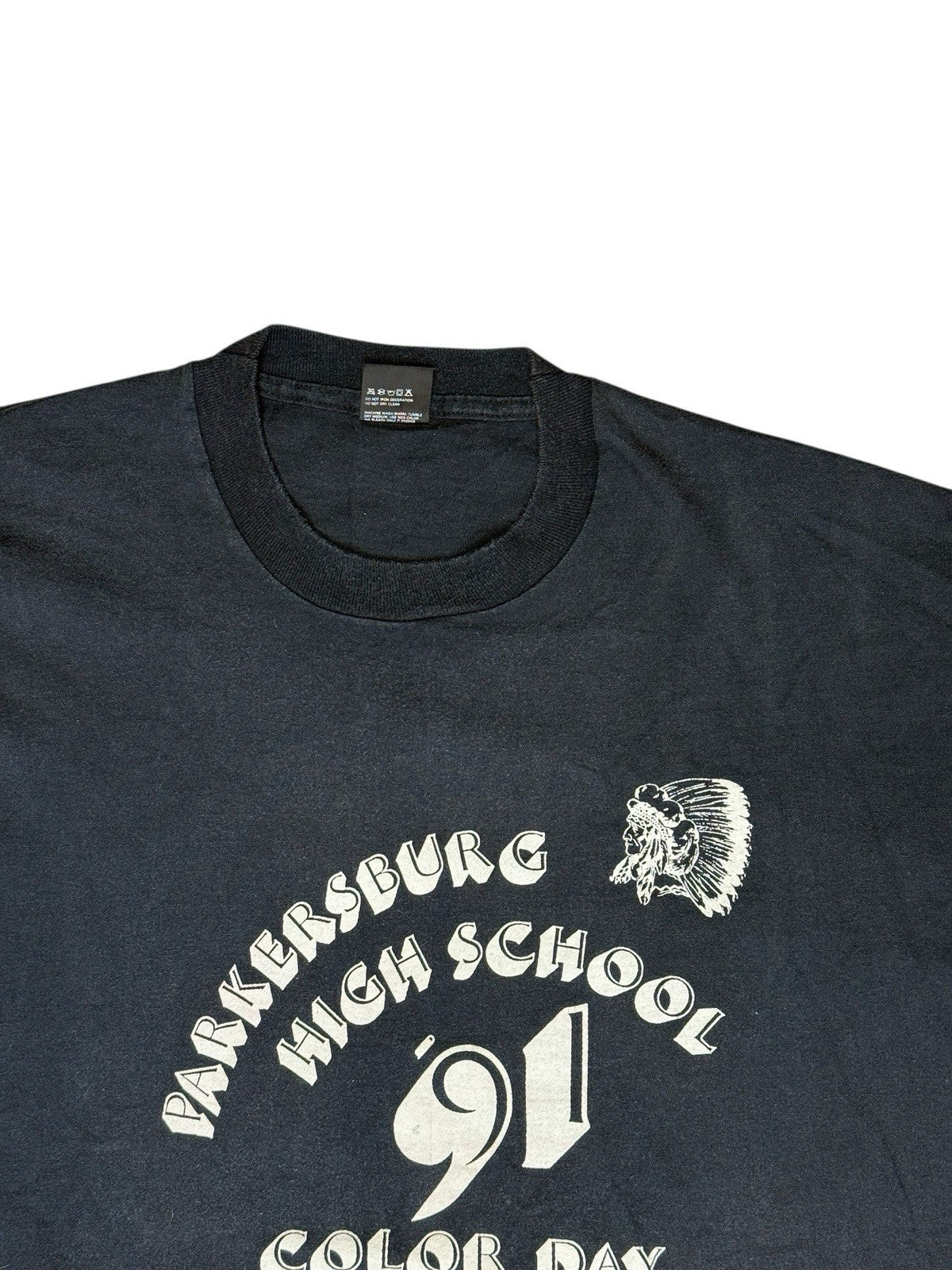 Screen Stars Black Vintage Parkersburg 91 Top 2XL