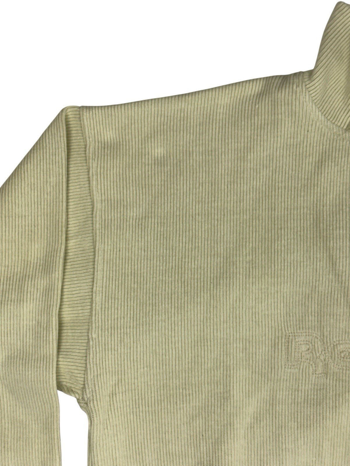 Reebok Retro Cream 1/4 Zip Knit Jumper Medium