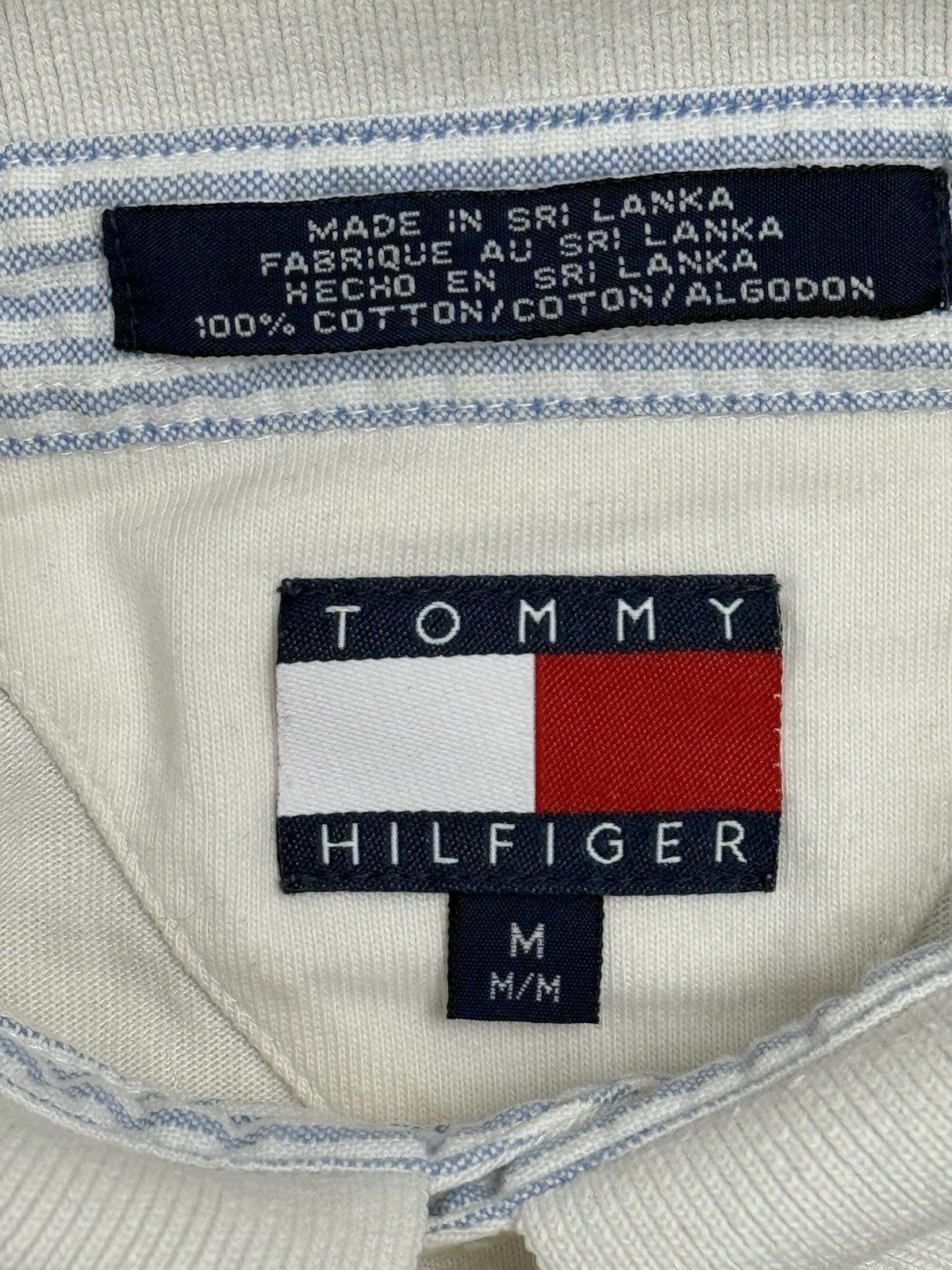 Tommy Hilfiger White Polo Top Medium