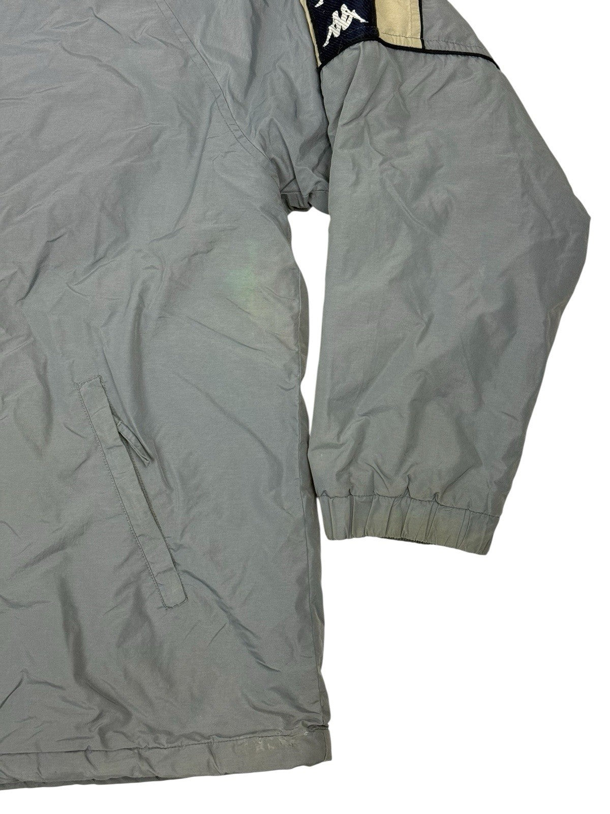 Kappa Blue Retro Padded Zip Jacket Large