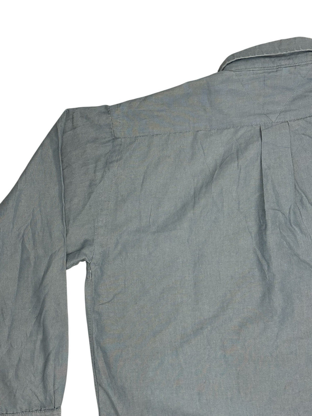 Tommy Hilfiger Retro Blue Collared Shirt Large