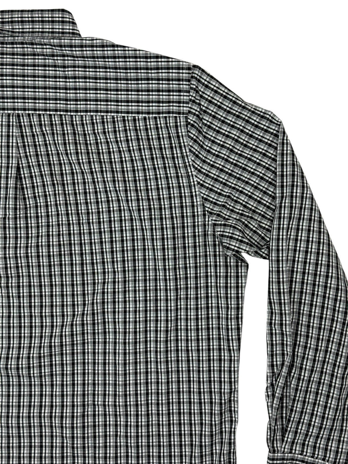 Chaps Black Plaid Stretch Easy Care Shirt 2XL